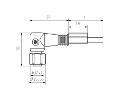 Шнур соединительный SAIV-M12BW-4-3.0U (9457960300)