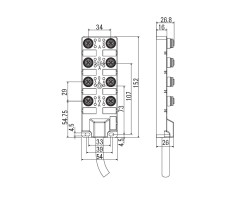 Пассивный распределитель SAI-8-F 4P FC 10M (1847980000)