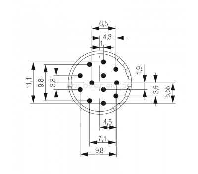 Вставки с контактами под пайку SAI-M23-BE-12-F-G (1224570000)