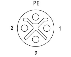 Силовой разъем SAIBW-3+PE/11-S-COD (1467870000)