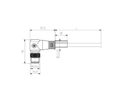 Шина - провод SAIL-M12WM12W-PB-10E (1062401000)