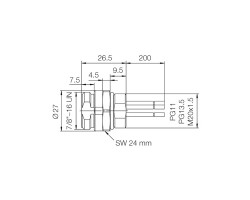 Встраиваемый штекер SAIE-7/8"S-3-0.2U-PG11 (1292330000)