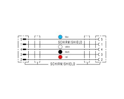 Шина - провод SAIL-M12GM12G-CD-1.0A (1964710100)