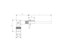 Шнур соединительный SAIL-M12W-3-3.0T (1021760300)