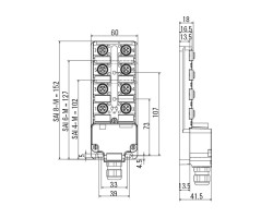 Пассивный распределитель SAI-8-M 4P Exi Z1 OL (1894380000)