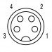 Встраиваемый штекер SAIE-M8B-4-0.5U-FP-M8 (1856140000)