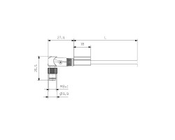 Шнур соединительный SAIL-M8W-4-10V (1927331000)