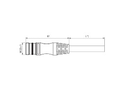 Шнур соединительный SAIS-M23-19P-ST-3,0M (1818160300)