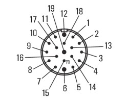 Шнур соединительный SAIS-M23-19P-ST-3,0M (1818160300)