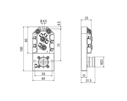 Пассивный распределитель SAI-4-M23 4P M8 (1784660000)