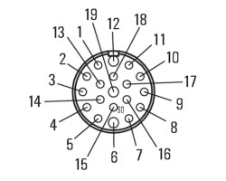 Шнур соединительный SAIB-M23-19P-ST-15,0M (1818181500)