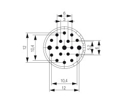 Вставки с контактами под пайку SAI-M23-SE-19-10MM (1224470000)