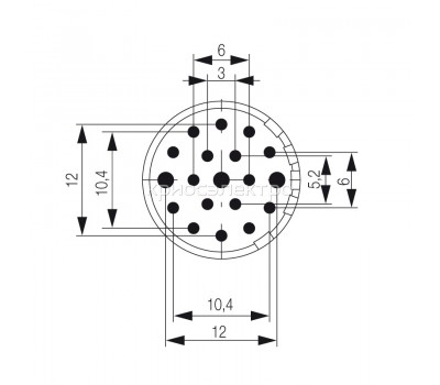 Вставки с контактами под пайку SAI-M23-SE-19-10MM (1224470000)