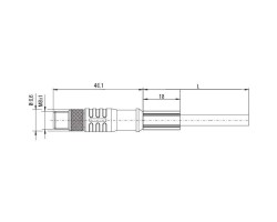 Шина - провод SAIL-M8GM8G-4S-17.5U-SB (1981901750)