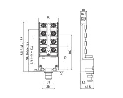 Пассивный распределитель SAI-6-M 4P IDC (1766790000)