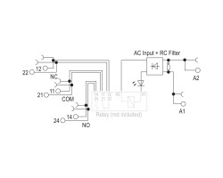 TRZ 230VAC RC 2CO EMPTY Основание реле (1124180000)