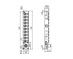 Пассивный распределитель SAI-10-S12 3P M8 L (1877950000)