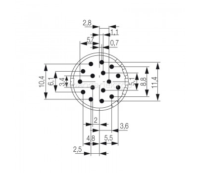 Вставки с контактами под пайку SAI-M23-BE-16-10MM (1224270000)