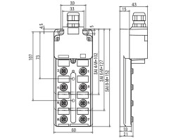 Пассивный распределитель SAI-4-MM 5P M12 (1783500000)