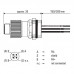 Разъем с установочным пальцем POS-4P M12 M20 150mm (8425930000)