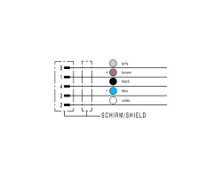 Встраиваемый штекер SAIE-M12S-5S0.5U HW (1341230050)