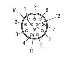 Шнур соединительный SAIB-M23-12P-ST-3,0M (1886440300)