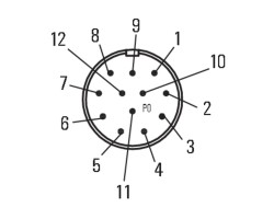 Шнур соединительный SAIS-M23-12P-ST-1,0M (1906280100)