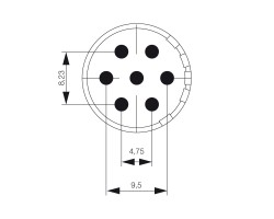 Соединительный разъем, вставка SAI-M23-SE-7 (1170030000)