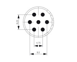 Вставки с контактами под пайку SAI-M23-SE-7-F (1224070000)