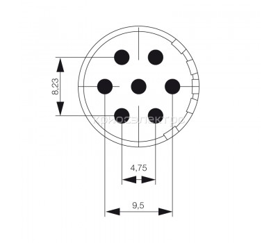 Вставки с контактами под пайку SAI-M23-SE-7-F (1224070000)