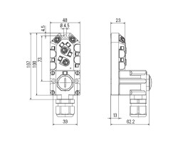 Пассивный распределитель SAI-4-M 3P M8 (1784680000)