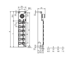 Пассивный распределитель SAI-6-S 3P M8 L (1828730000)