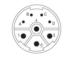 Соединительный разъем, вставка SAI-M23-SE-L-4/4 (1170380000)