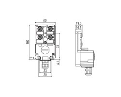 Пассивный распределитель SAI-4-M 5P M12 1:1 MHZF (1813290000)