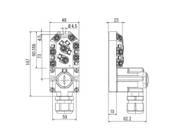 Пассивный распределитель SAI-8-M 4P M8 (1784690000)