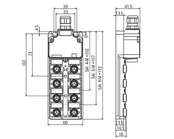 Пассивный распределитель SAI-4-M 3P IDC (1760040000)