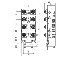 Пассивный распределитель SAI-8-SHB 5P F13 FC (1872460000)