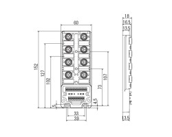 Пассивный распределитель SAI-4-M 3P IDC UT (1760041000)