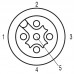 Встраиваемый штекер SAIE-M12B-5S2.0U HW (1222270000)