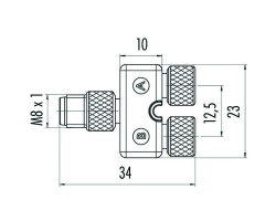 Вилка SAI Y-4S M8-M8 (1805660000)