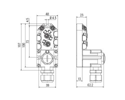 Пассивный распределитель SAI-4-M 4P M8 (1784700000)