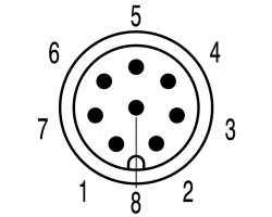 Встраиваемый штекер SAIE-M8S-8-0.2U-FP (1467590000)