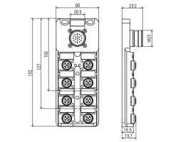 Пассивный распределитель SAI-4-S 4P M12 (9456000000)