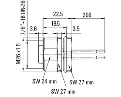 Встраиваемый штекер SAIE-7/8"B-3-0.2U-H (1292390000)