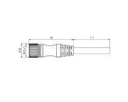 Шнур соединительный SAIB-M23-19P-ST-1,0M (1818180100)