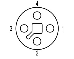 Встраиваемый штекер SAIE-M12B-4-T-0.2U-M16 (1467960000)