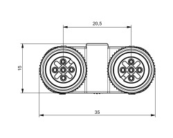 Вилка SAI-Y-5S PARA 2M12 (1783430000)