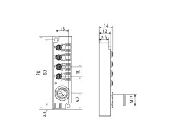 Пассивный распределитель SAI-4-S 4P M5 (1845840000)