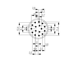 Соединительный разъем, вставка SAI-M23-SE-16 (1170080000)