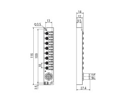 Пассивный распределитель SAI-8-S 3P M5 (1845850000)